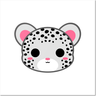 Cute Snow Leopard Posters and Art